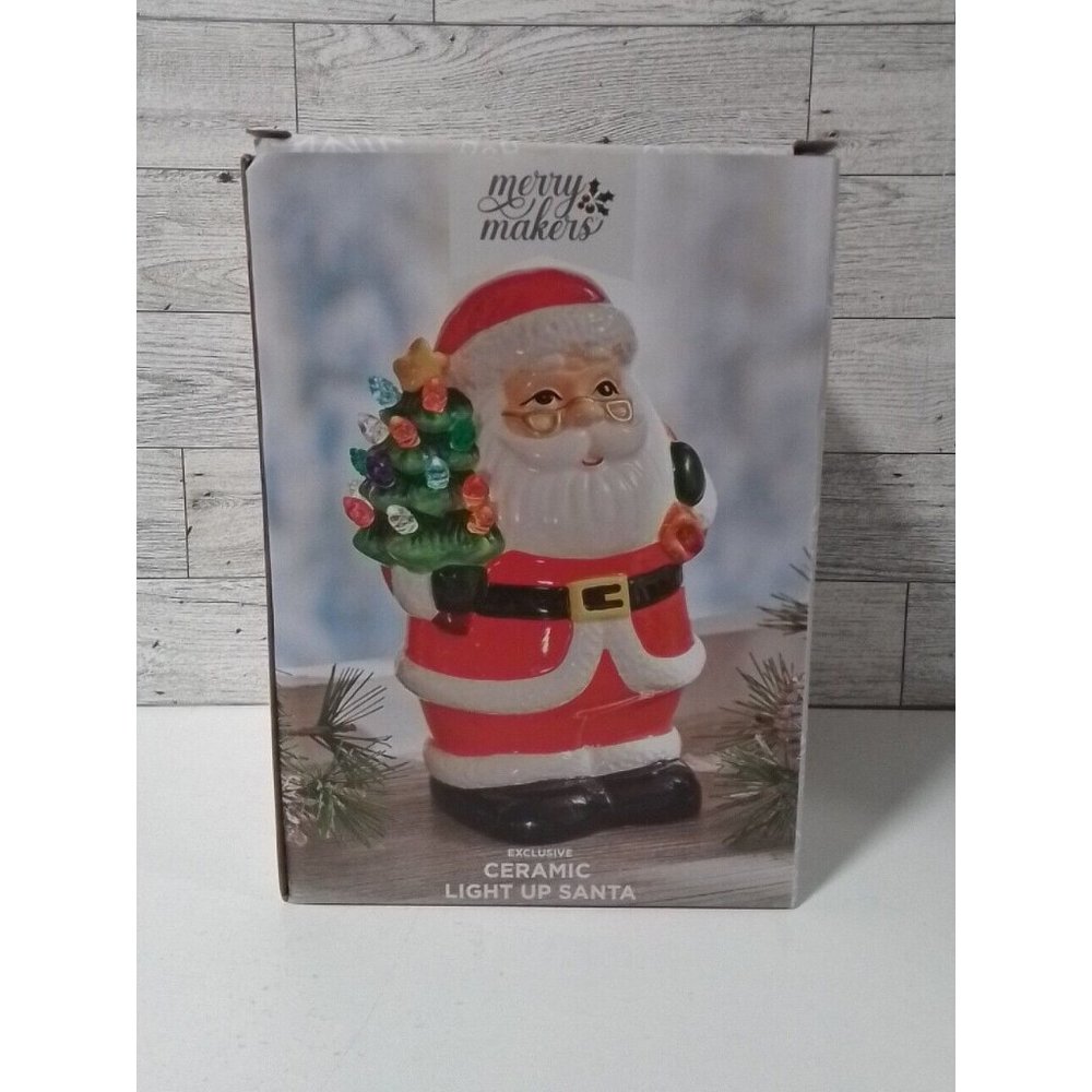 Ceramic Light Up Santa